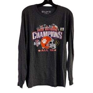 New Clemson Tigers 2016 National Champions All In Gray T-Shirt Size M